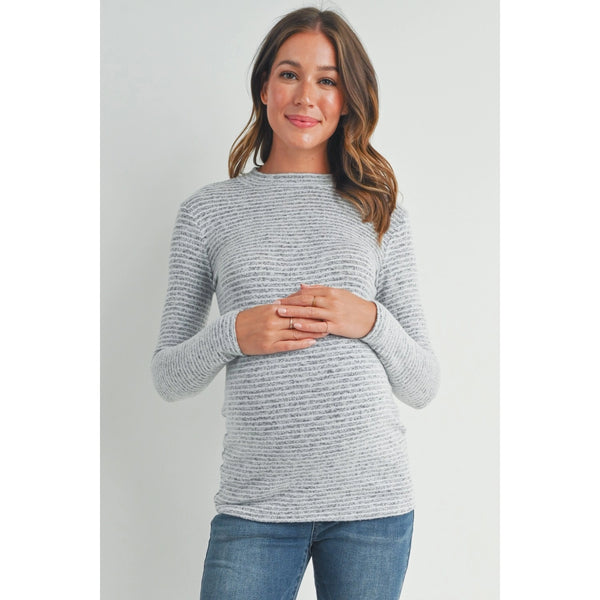 Grey striped long sleeve
