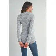 Grey striped long sleeve