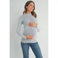 Grey striped long sleeve
