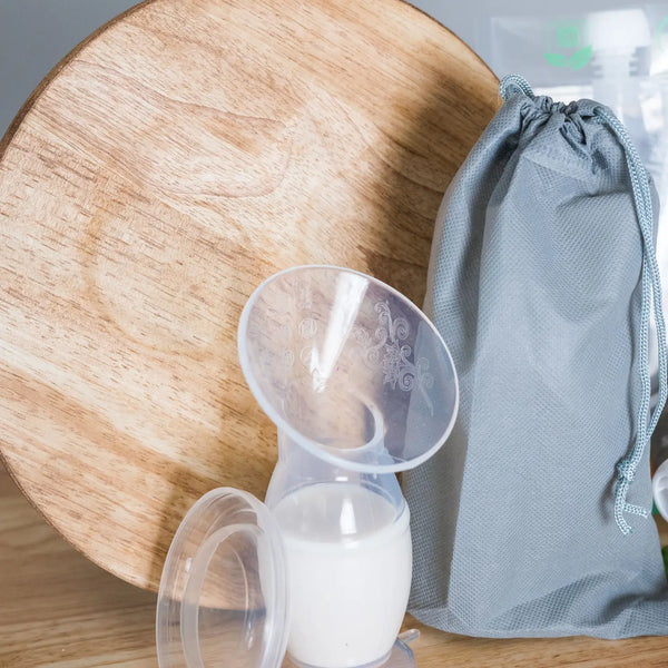 Silicone breast milk collector