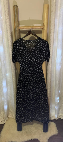 Black with floral dress