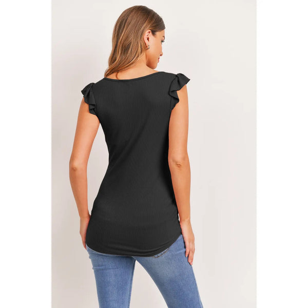 Ruffle sleeve top