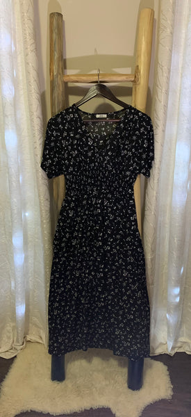 Black with floral dress